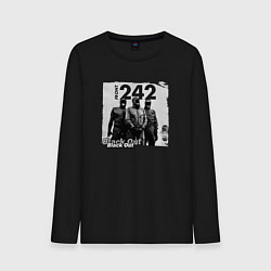 Лонгслив хлопковый мужской Front-242 - A band on tour, цвет: черный