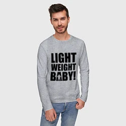 Лонгслив хлопковый мужской Light weight baby, цвет: меланж — фото 2