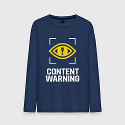 Мужской лонгслив Content Warning logo