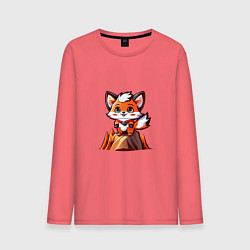 Мужской лонгслив Лисёнок-альпинист