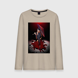 Лонгслив хлопковый мужской Re:Zero Субару Нацуки, цвет: миндальный