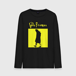 Лонгслив хлопковый мужской Гроб records rock, цвет: черный