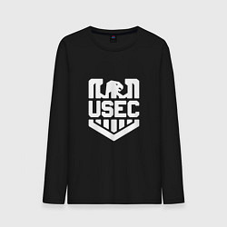 Лонгслив хлопковый мужской Escape From Tarkov - USEC, цвет: черный