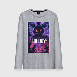 Лонгслив хлопковый мужской Freddy - мишка Фредди, цвет: меланж