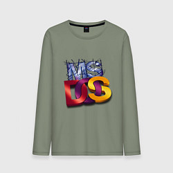 Лонгслив хлопковый мужской Ms DOS, цвет: авокадо
