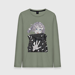 Лонгслив хлопковый мужской Надзуна Нанакуса, цвет: авокадо