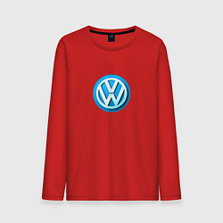 Мужской лонгслив Volkswagen logo blue