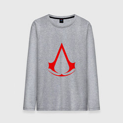 Лонгслив хлопковый мужской Red logo of assassins, цвет: меланж