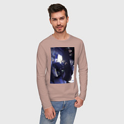 Лонгслив хлопковый мужской Магическая битва Сатору Годзё Сугуру Гэто, цвет: пыльно-розовый — фото 2