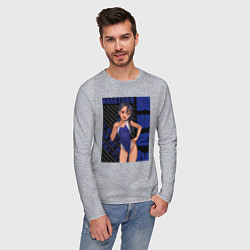 Лонгслив хлопковый мужской Не издевайся Нагаторо Хаясэ, цвет: меланж — фото 2