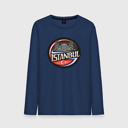 Лонгслив хлопковый мужской Turkey Istanbul, цвет: тёмно-синий