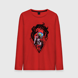 Лонгслив хлопковый мужской Prey Morgan Yu, цвет: красный