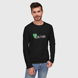 Лонгслив хлопковый мужской Depeche Mode - Exciter logos, цвет: черный — фото 2