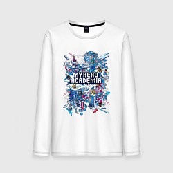 Лонгслив хлопковый мужской Моя геройская академия Эйдзиро Кирисима, цвет: белый