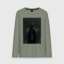 Лонгслив хлопковый мужской Поднятие уровня в одиночку Джину Сон статуя, цвет: авокадо