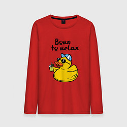 Лонгслив хлопковый мужской Рождён для отдыха - утка, цвет: красный