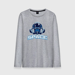 Лонгслив хлопковый мужской Space man, цвет: меланж