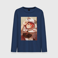 Лонгслив хлопковый мужской Реинкарнация безработного Эрис Бореас Грейрат кошк, цвет: тёмно-синий