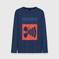 Лонгслив хлопковый мужской Depeche Mode - Music for the masses merch, цвет: тёмно-синий