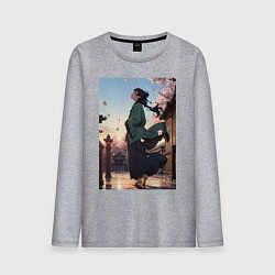 Лонгслив хлопковый мужской Монолог фармацевта Маомао во дворце, цвет: меланж