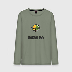 Лонгслив хлопковый мужской Логотип Noize MC, цвет: авокадо