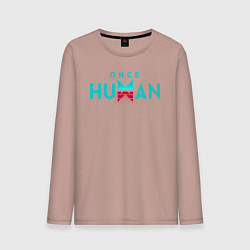 Мужской лонгслив Once human logo