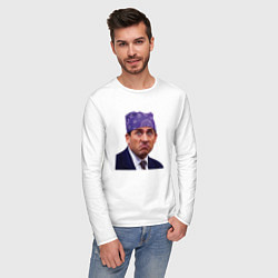 Лонгслив хлопковый мужской Prison mike Michael Scott офис, цвет: белый — фото 2