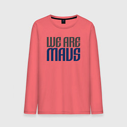 Лонгслив хлопковый мужской Мы Маверикс, цвет: коралловый