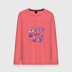 Лонгслив хлопковый мужской Магия, цвет: коралловый