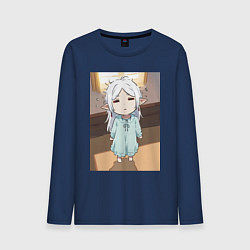 Лонгслив хлопковый мужской Фрирен ребенок, цвет: тёмно-синий