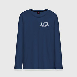 Лонгслив хлопковый мужской Давай навсегда, цвет: тёмно-синий
