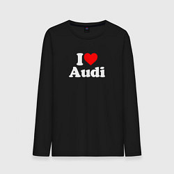 Лонгслив хлопковый мужской I love Audi, цвет: черный