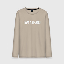 Лонгслив хлопковый мужской I am a brand, цвет: миндальный