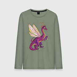 Лонгслив хлопковый мужской HOMM3 Faerie Dragon, цвет: авокадо
