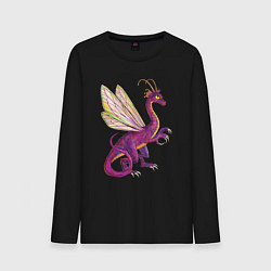 Лонгслив хлопковый мужской HOMM3 Faerie Dragon, цвет: черный