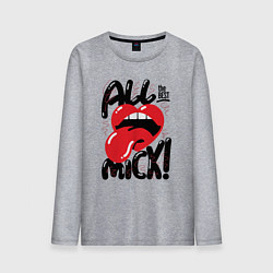 Лонгслив хлопковый мужской The Rolling Stones all Mick, цвет: меланж