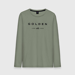 Лонгслив хлопковый мужской BTS Golden, цвет: авокадо