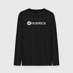Лонгслив хлопковый мужской Deadlock white logo, цвет: черный
