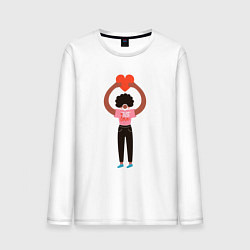 Лонгслив хлопковый мужской Просто любить, цвет: белый