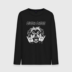 Лонгслив хлопковый мужской Crystal Castles rock dog, цвет: черный