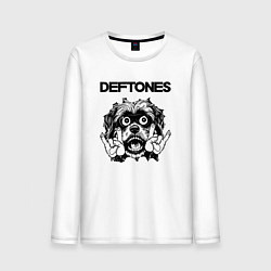 Лонгслив хлопковый мужской Deftones - rock dog, цвет: белый