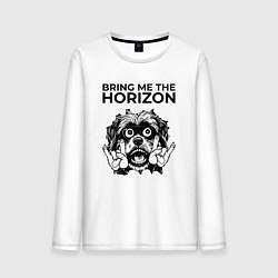 Лонгслив хлопковый мужской Bring Me the Horizon - rock dog, цвет: белый