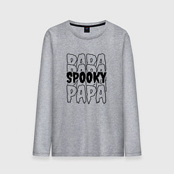 Лонгслив хлопковый мужской Spooky dad, цвет: меланж