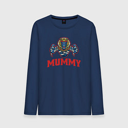 Лонгслив хлопковый мужской Dead mummy, цвет: тёмно-синий
