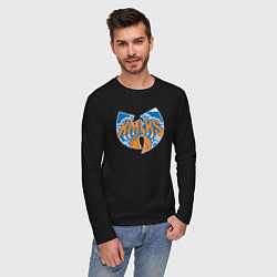 Лонгслив хлопковый мужской Wu-tang knicks, цвет: черный — фото 2