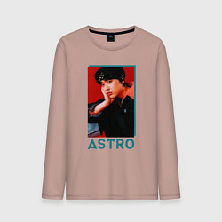 Лонгслив хлопковый мужской Astro Юн Сан Ха, цвет: пыльно-розовый