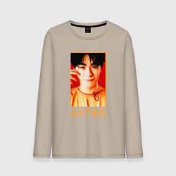 Лонгслив хлопковый мужской Astro Мун Бин, цвет: миндальный