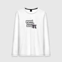 Лонгслив хлопковый мужской Grand Theft Auto 6 vice city logo, цвет: белый