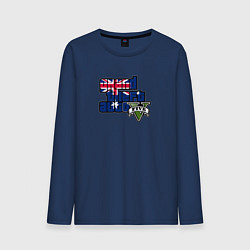 Лонгслив хлопковый мужской ГТА 5 лого, цвет: тёмно-синий