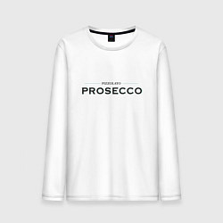 Лонгслив хлопковый мужской Prosecco mood original, цвет: белый